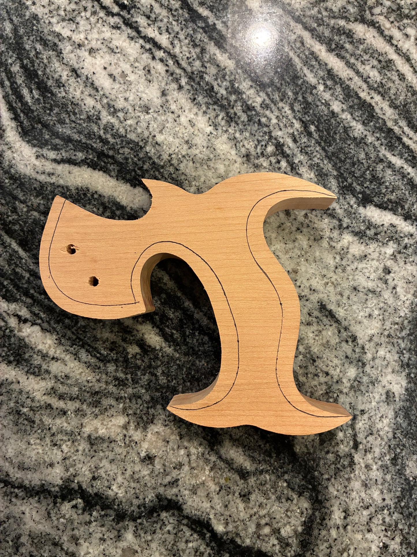 Quarter Sawn Cherry Saw Handle Blank – Pre-Slotted for Saw Blade & Folded Back